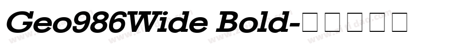Geo986Wide Bold字体转换